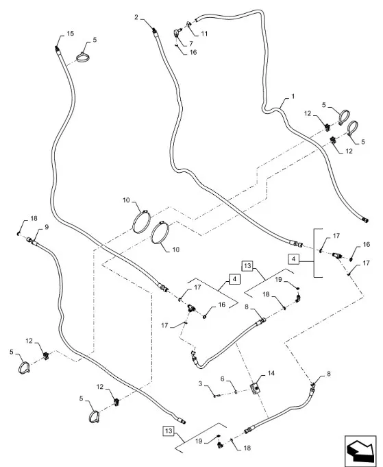 249817A2 - Шланг гидравл. 778мм рул. сист. TGT8./Mg.